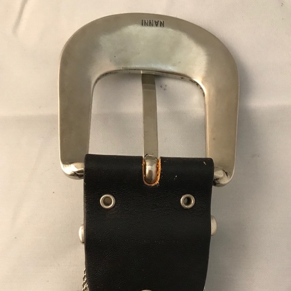 Nanni Leather and Metal Mesh Belt main image 9